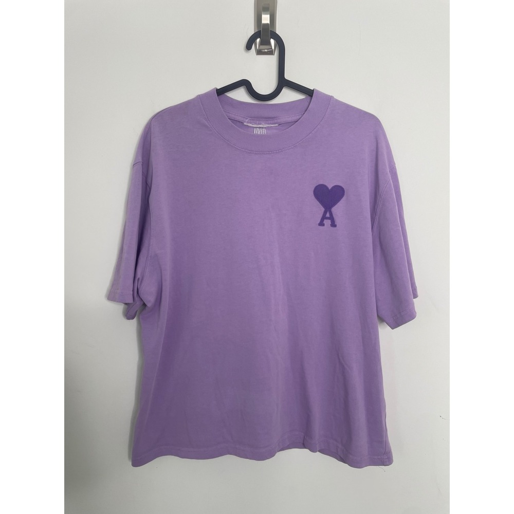 Ami Alexandre Mattiussi T-Shirt Ami de Coeur Lilac Purple Medium